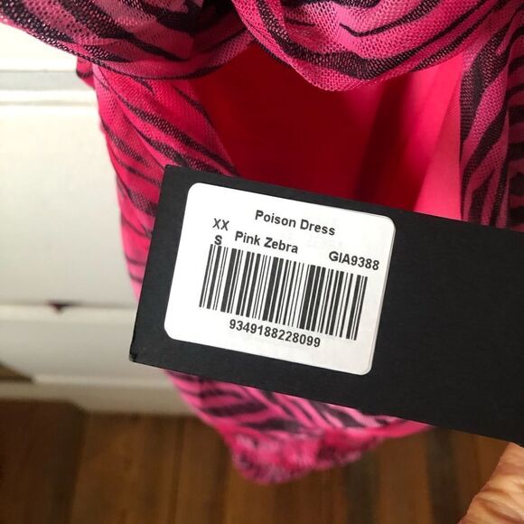 I.AM.GIA Pink Ruched Tiger Print Stretch Dress - Picture 6 of 7